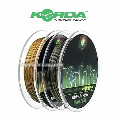 Leadcore за монтажи Korda Kable Weed-Silt - 25м
