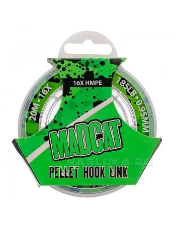 Плетено 16-нишково влакно за поводи за сом MadCat Pellet Hook Link - 20м