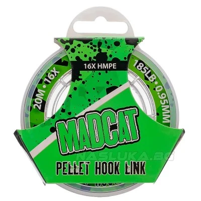 Плетено 16-нишково влакно за поводи за сом MadCat Pellet Hook Link - 20м