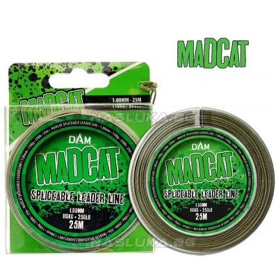 Плетено влакно за поводи за сом MadCat Spliceable Leader Line 25м