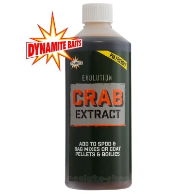 Течен атрактант за шаран Dynamite Baits Evolution 500мл, Crab Extract