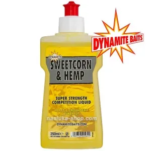 Течна добавка атрактант Dynamite Baits XL Liquid Sweetcorn-Hemp, Сладка царевица и Коноп