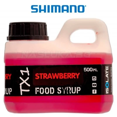 Атрактант Shimano TX1 Food Syrup 500ml - Strawberry