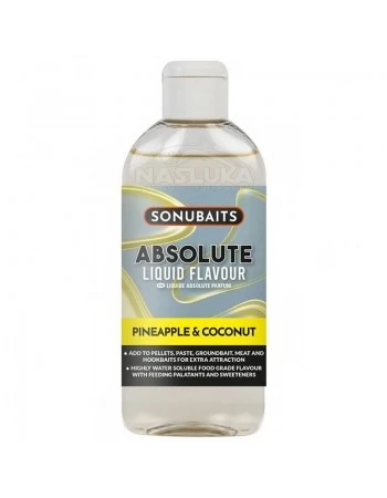 Течен аромат за стръв и захранка Sonubaits Absolute Liquid Flavour, Pineapple & Coconut