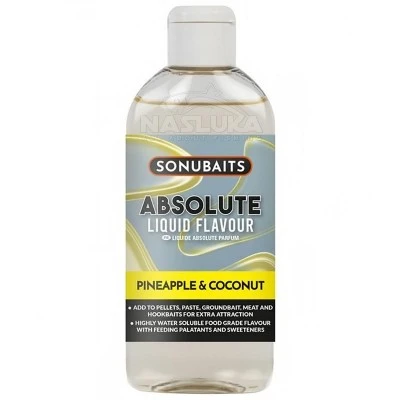 Течен аромат за стръв и захранка Sonubaits Absolute Liquid Flavour, Pineapple & Coconut
