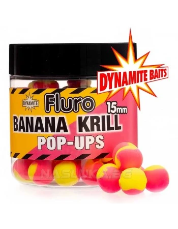 Pop-Up топчета Dynamite Baits Fluro Two Tone 15мм - Banana & Krill