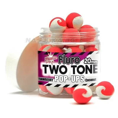 Pop-Up топчета Dynamite Baits Fluro Two Tone 15мм - Strawberry & Coconut Cream