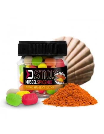 Балансирани дъмбели Delphin D Snax Method Wafters 10х7мм - Mussel Spice Mix
