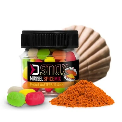 Балансирани дъмбели Delphin D Snax Method Wafters 10х7мм - Mussel Spice Mix