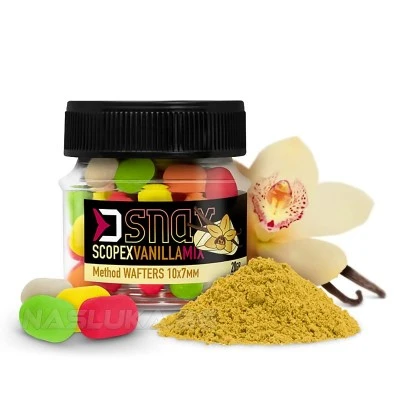 Балансирани дъмбели Delphin D Snax Method Wafters 10х7мм - Scopex Vanilla Mix