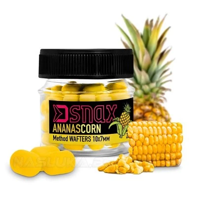 Балансирани дъмбели Delphin D Snax Method Wafters 7х5.5мм - Ananas Corn