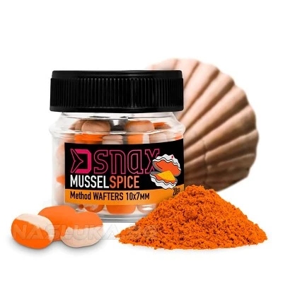 Балансирани дъмбели Delphin D Snax Method Wafters 7х5.5мм - Mussel Spice