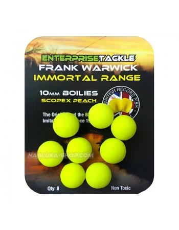 Плаващи изкуствени топчета за шаран Enterprise Immortal Range 10mm Boilies - Scopex Peach