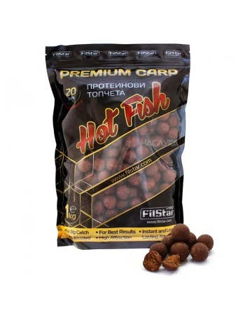 Протеинови топчета FilStar Premium Carp - Hot Fish