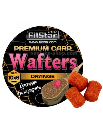 Балансирани дъмбели за фидер FilStar Premium Carp Wafters - Orange