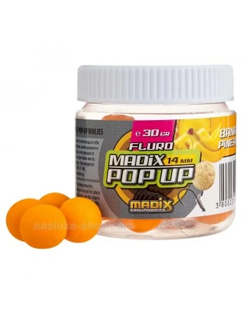 Плуващи протеинови топчета Madix Fluoro Pop-up - Банан и Ананас