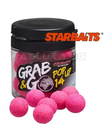 Плаващи топчета Starbaits Grab&Go Pop-Up 14мм - Strawberry Jam