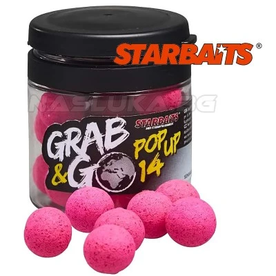 Плаващи топчета Starbaits Grab&Go Pop-Up 14мм - Strawberry Jam