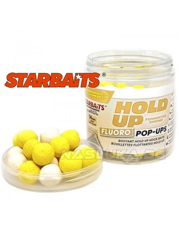 Флуоресцентни плаващи топчета Starbaits Hold Up Fluoro Pop-Ups 14мм - Fermented Shrimp