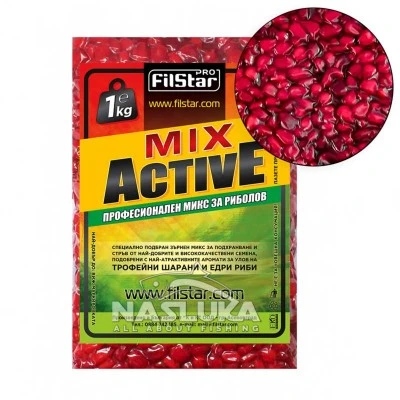 Варена царевица за риболов Filstar Mix Active - Ягода