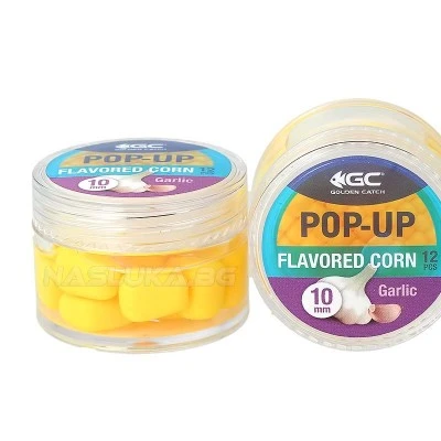 Плаваща изкуствена царевица в дип Golden Catch Pop-up Flavoured Corn 10мм - Garlic