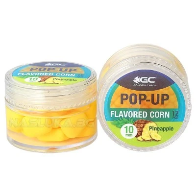 Плаваща изкуствена царевица в дип Golden Catch Pop-up Flavoured Corn 10мм - Pineapple
