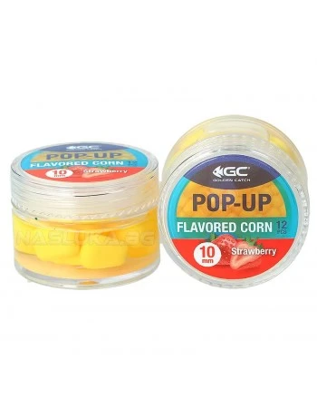 Плаваща изкуствена царевица в дип Golden Catch Pop-up Flavoured Corn 8мм - Strawberry