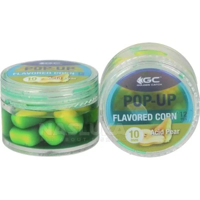 Плаваща изкуствена царевица в дип Golden Catch Pop-up Flavoured Corn 10мм - Acid Pear