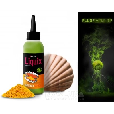 Дип-атрактор Delphin LiquiX Fluo Smoke Dip, Mussel-Spice