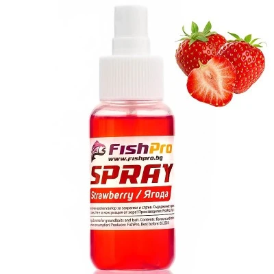 Ароматизатор спрей за захранка и стръв FishPro Strawberry - Ягода