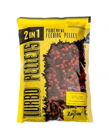 Пелети Carp Zoom Turbo Pellets 2in1 - Strawberry-Fish / Ягода-Риба