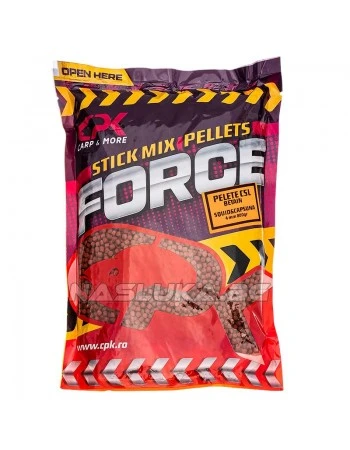 Пелети за фидер CPK Force Stick Mix CSL Betain 4мм - Squid/Strawberry