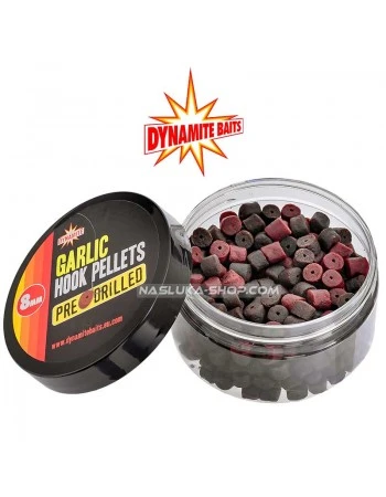 Пелети за стръв Dynamite Baits Hook Pellets Pre-Drilled - Garlic