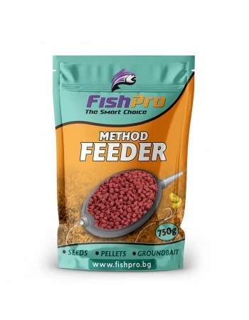 Пелети за фидер 2мм FishPro Method Strawberry-Robin Red