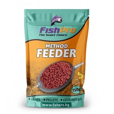 Пелети за фидер 2мм FishPro Method Strawberry-Robin Red