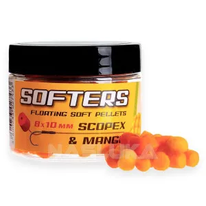 Меки плаващи пелети Madix Softers 8х10 мм, Scopex & Mango Меки плаващи пелети Madix Softers 8х10 мм, Scopex & Mango