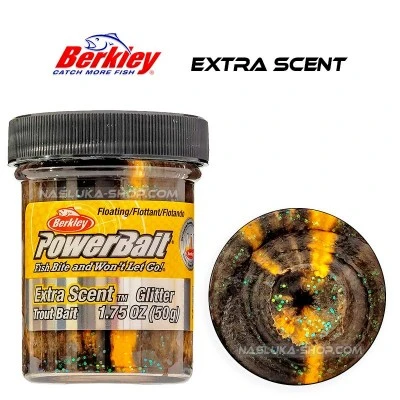Плаваща паста за пъстърва Berkley Extra Scent Glitter - Black Orange
