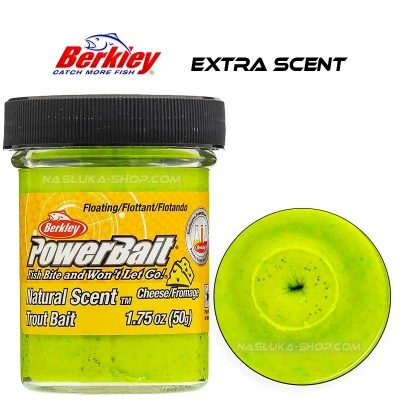 Berkley Extra Scent Glitter Chartreuse Glitter Плаваща паста за пъстърва Berkley Extra Scent Glitter - Chartreuse Glitter