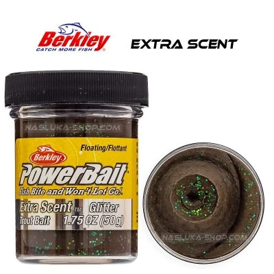 Плаваща паста за пъстърва Berkley Extra Scent Glitter - Nightcrawler Glitter