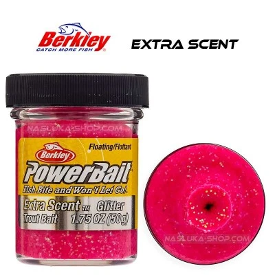 Berkley Extra Scent Glitter Pink Плаваща паста за пъстърва Berkley Extra Scent Glitter - Pink