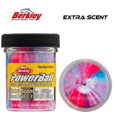 Плаваща паста за пъстърва Berkley Extra Scent Glitter - Red/White/Blue