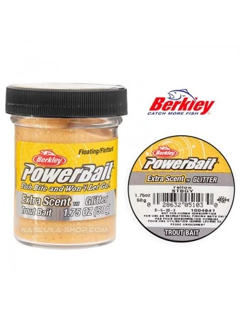 Плаваща паста за пъстърва Berkley Extra Scent Glitter - Yellow
