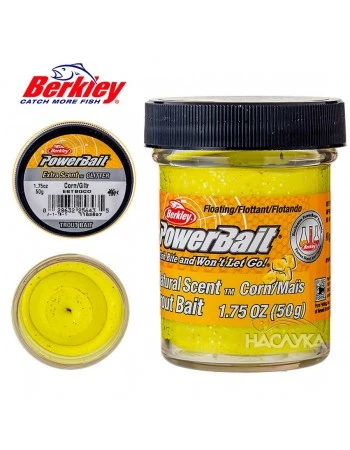 Плуваща паста за пъстърва Berkley Extra Scent Glitter, Trout Bait - Corn