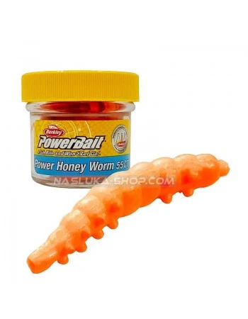 Силиконова ароматизирана камола Berkley Honey Worm - Hot Orange