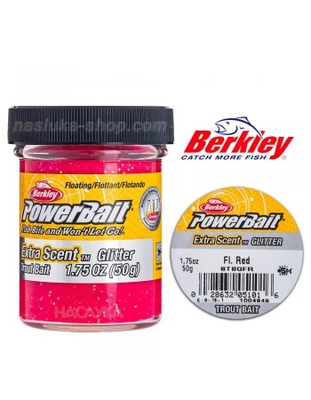 Плуваща паста за пъстърва Berlkey Extra Scent, Trout Bait - Fl. Red