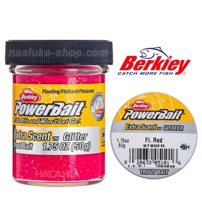 Плуваща паста за пъстърва Berlkey Extra Scent, Trout Bait - Fl. Red