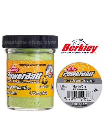 Плуваща паста за пъстърва Berlkey Natural Scent, Trout Bait - Garlic/Gltr