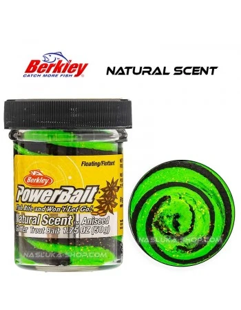Плаваща паста за пъстърва Berkley Natural Scent Glitter - Aniseed - Black & Spring Green