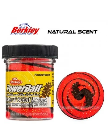 Плаваща паста за пъстърва Berkley Natural Scent Glitter - Aniseed - Black & Fluo Red