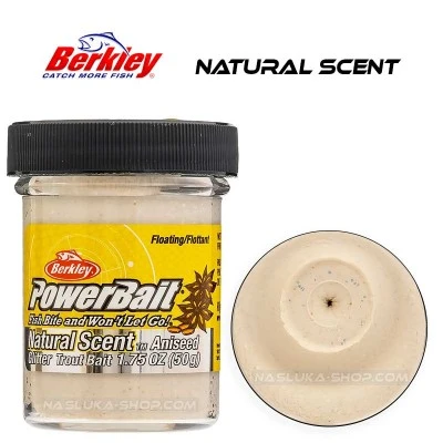 Плаваща паста за пъстърва Berkley Natural Scent Glitter - Aniseed - White